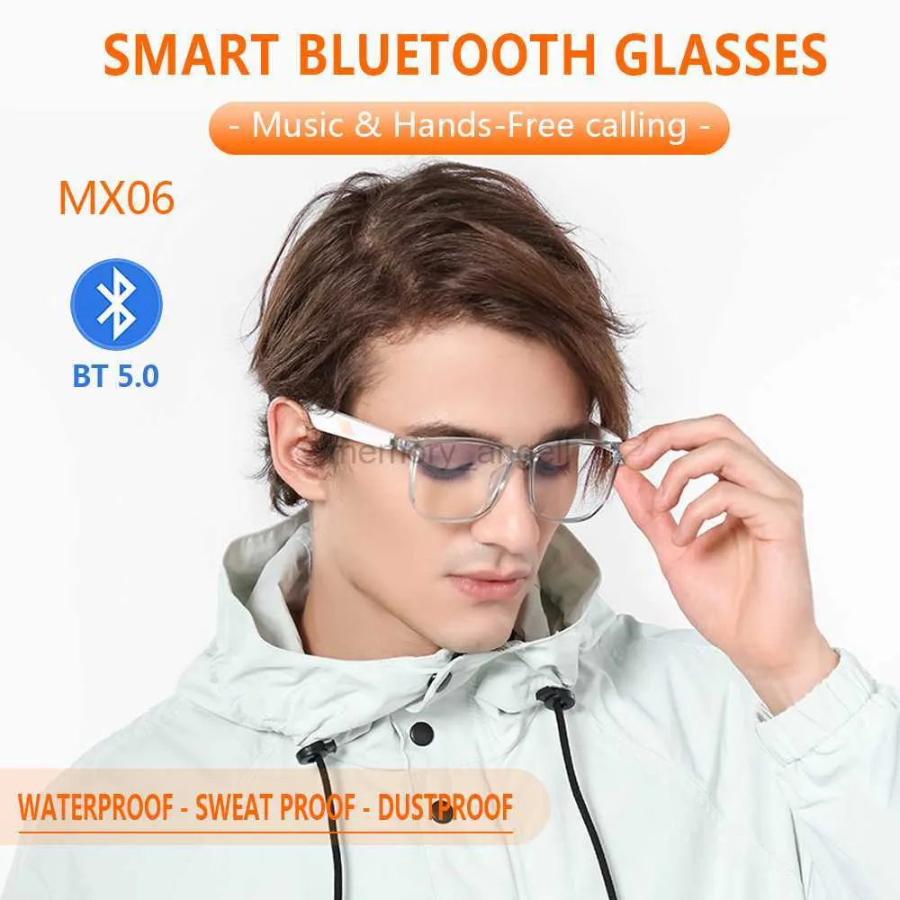 Smart Glasses Smart Glasses Men and Women Bluetooth Wireless Call Headset Glasses Anti-blue Light Suitable for Game Meetings Travel Driving HKD230725