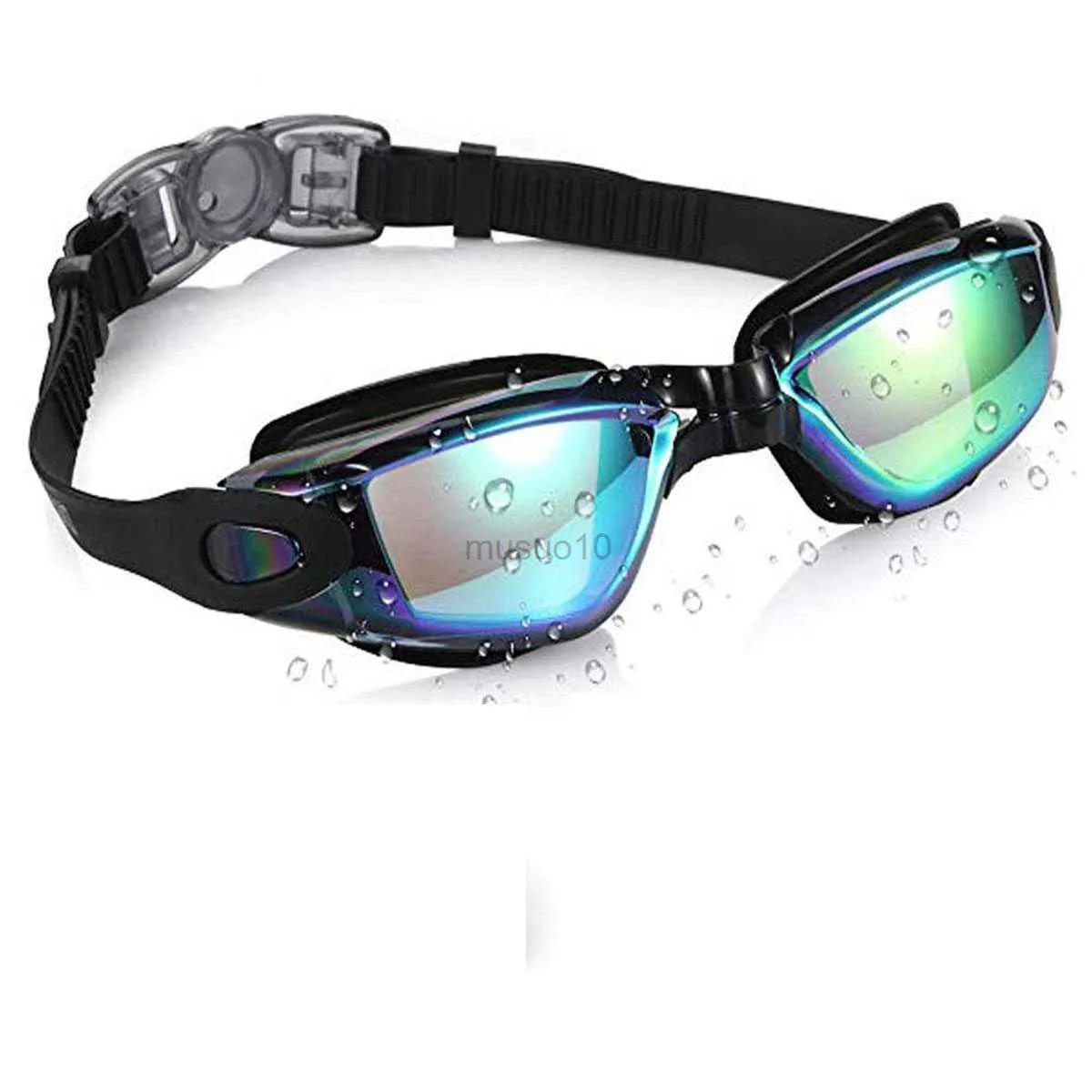 Gogle pływające szklanki anty mgła UV Sile Waterproof Caks Caks Długie włosy okulary gogle HKD230725