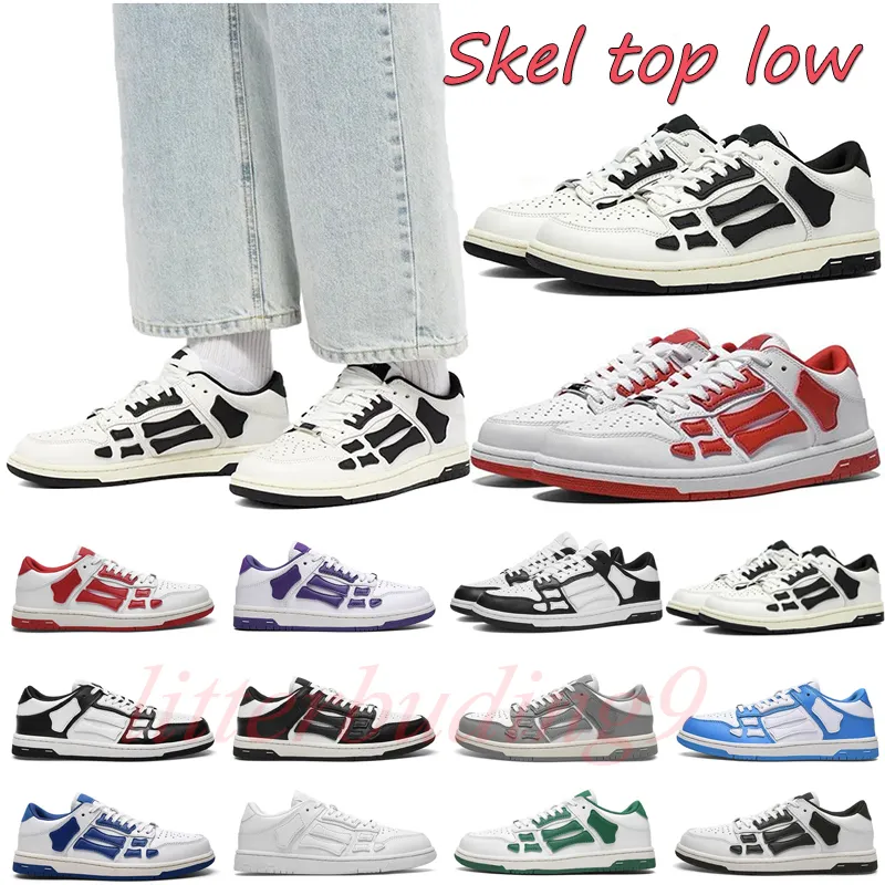 Designer-Schuhe für Herren und Damen, Skelett-Top, niedrige Laufschuhe, Luxus-Skelett, lässig, Puderblau, Weiß, Grün, Weiß, Hellgrau, Schwarz, Herren- und Damenschuh-Sneaker, EUR 36–45