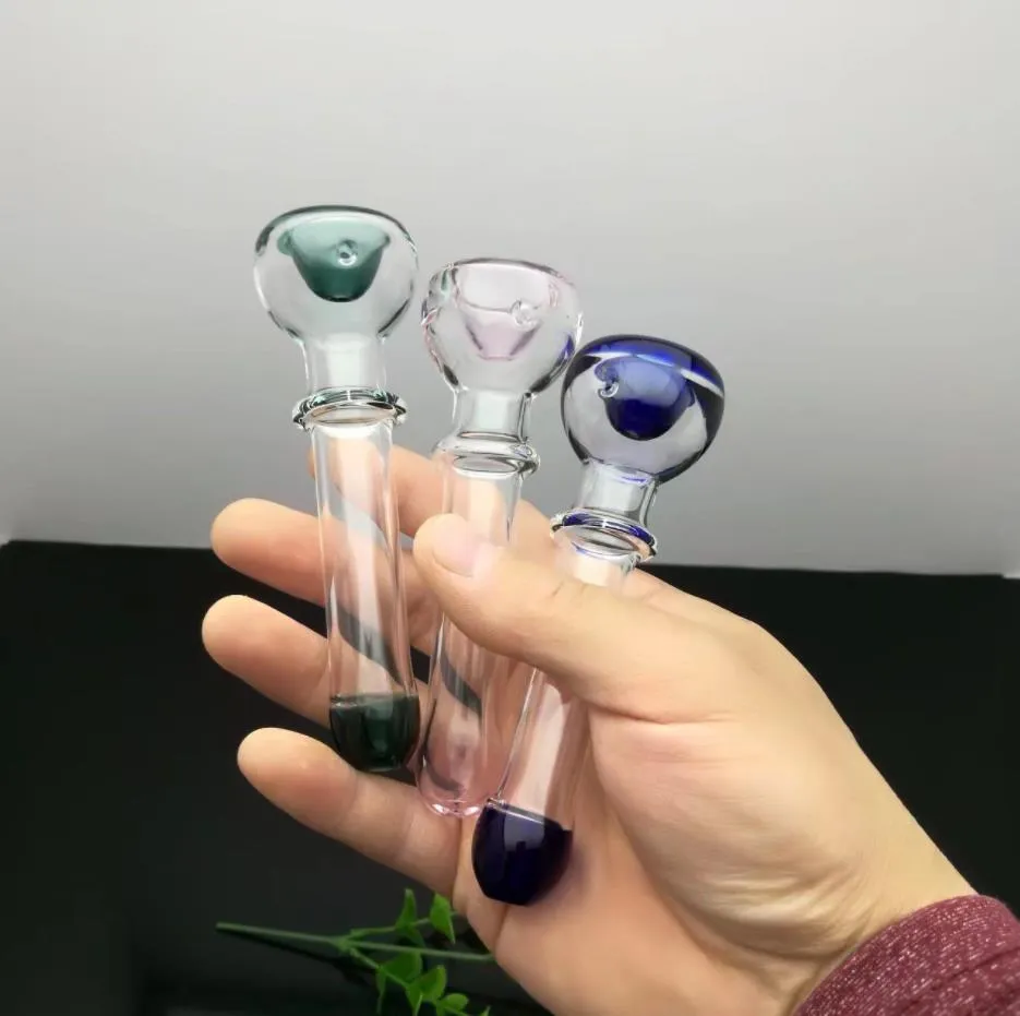 Glaspfeifen Rauchen geblasener Wasserpfeifen Herstellung mundgeblasener Bongs Farbiger Rauchtopf aus Glas mit konkavem Kopf und einzelnem Rad