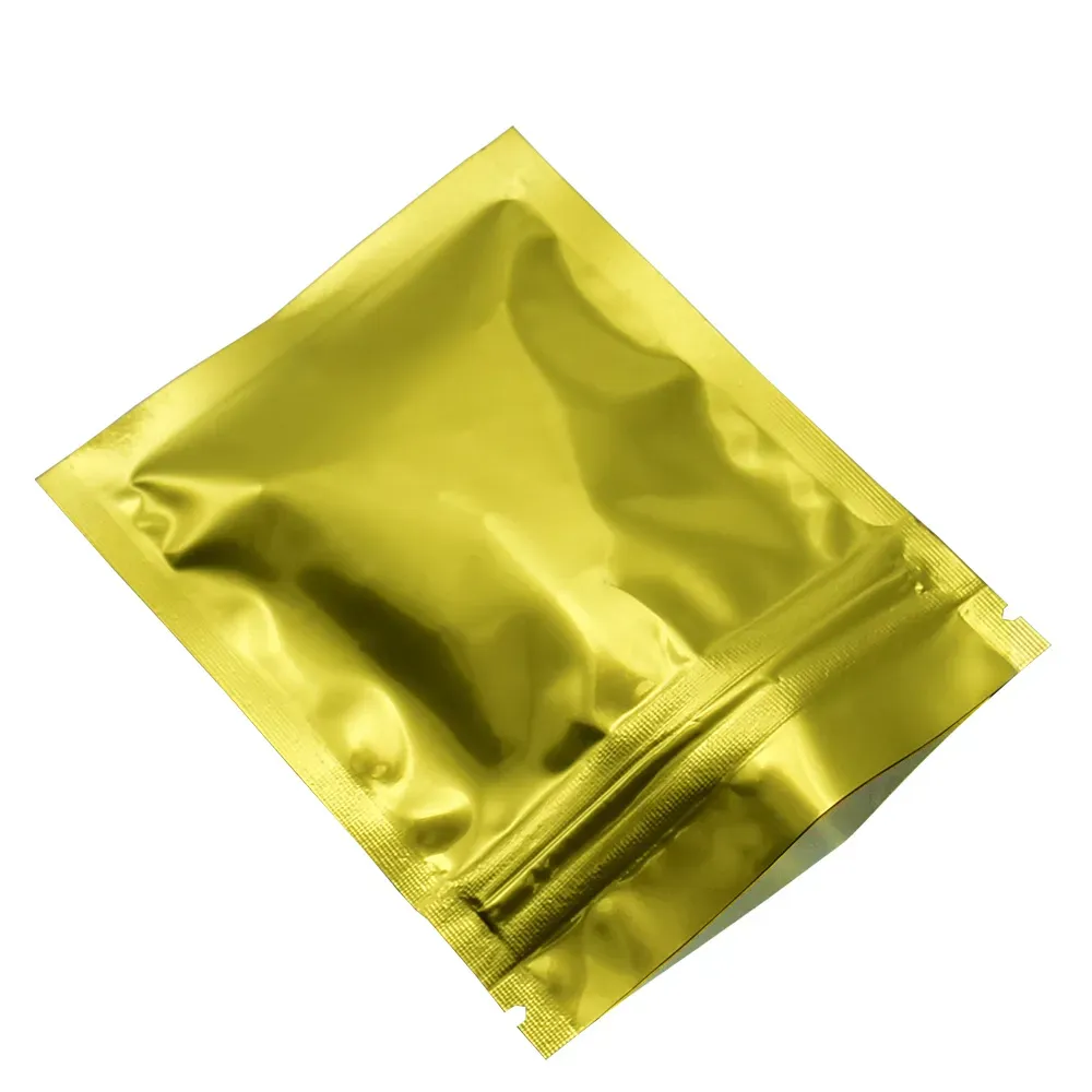 Dragkedja Top Mylar Bag Reclosable Aluminium Foil Zip Lock Package Matprovväskor 7.5x10 cm