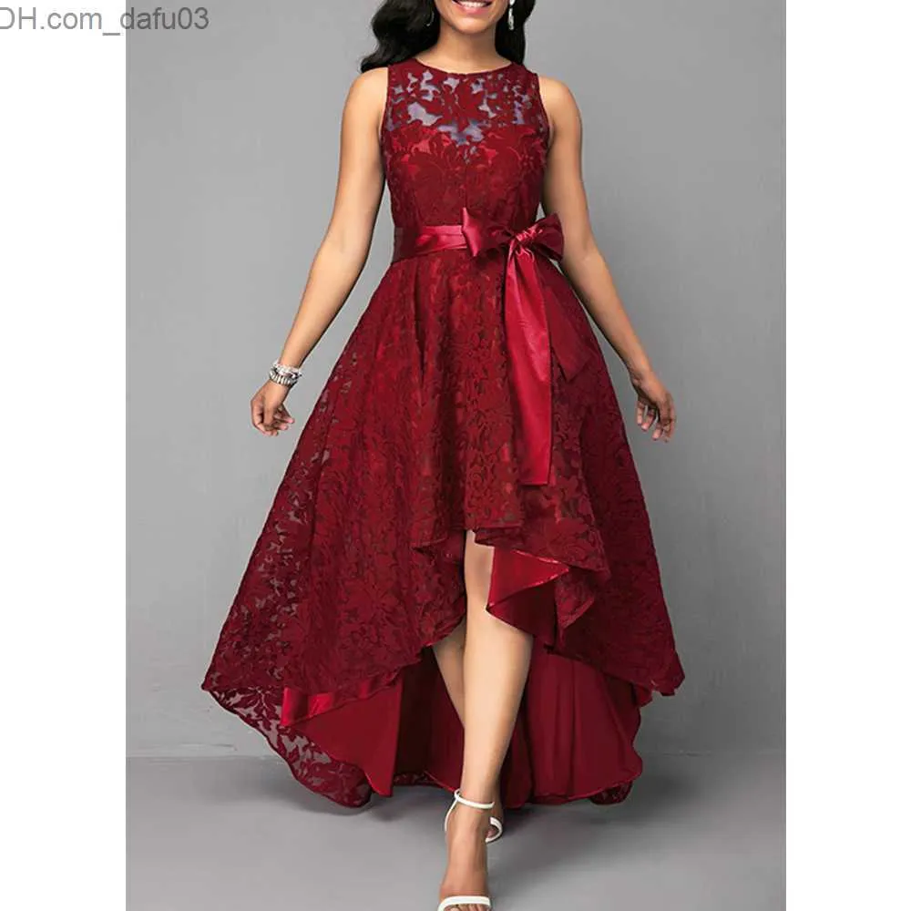 Basic Casual Dresses Ladies Elegant Bridesmaid Dress Summer Irregular Women Wedding Party Gowns Long Dress Sleeveless Floor-Length Formal Dresses D30 Z230725