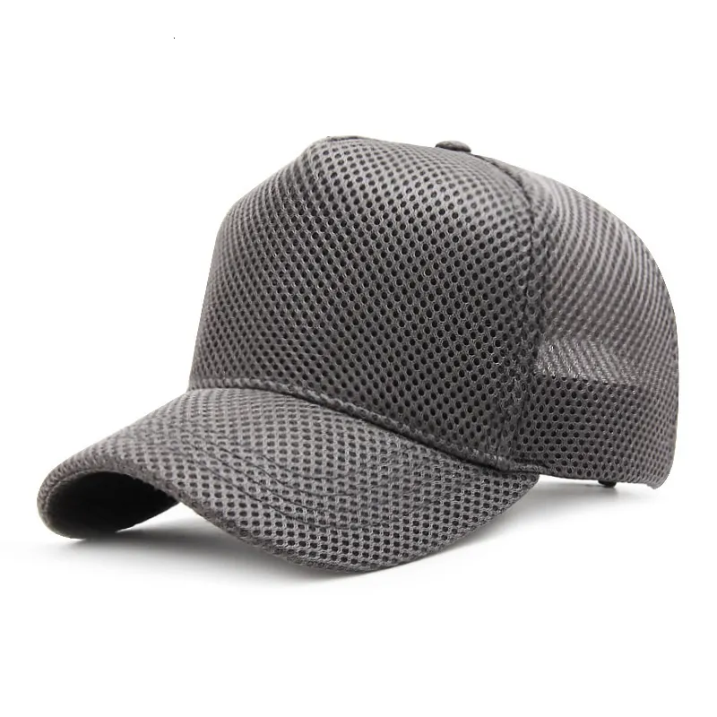 Casquettes de baseball été gros os papa chapeau de soleil en plein air adulte camion chapeau grosse tête hommes grande taille maille casquette de baseball 55-60 cm 60-65 cm 230724