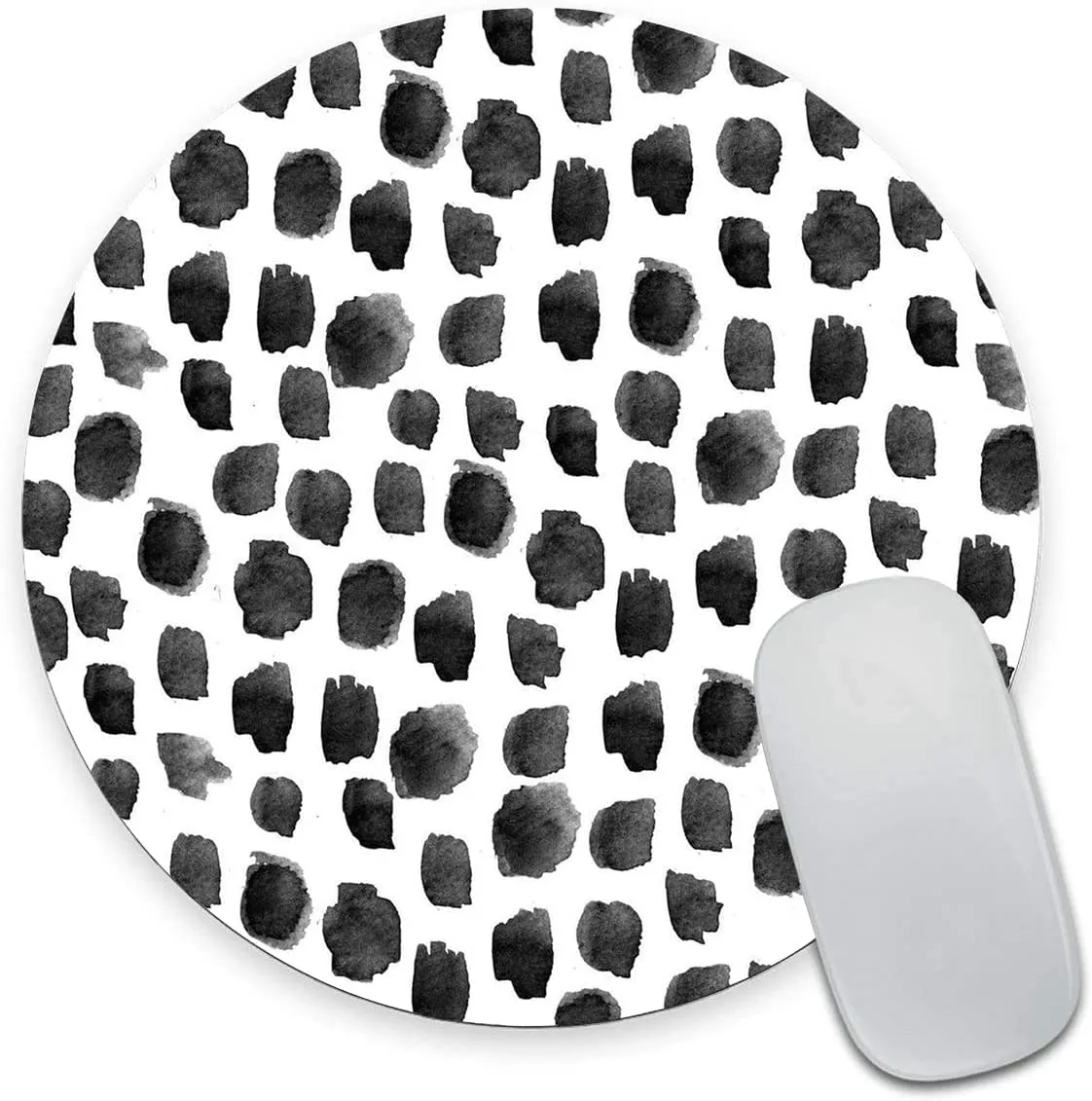 Ronde muismat Polka Dot Print Premium-gestructureerde muismat Kleine antislip rubberen basis Ronde muismat met ontwerp voor werk gaming