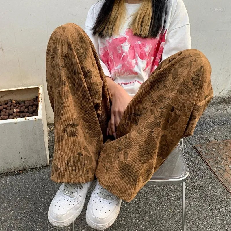 Pantaloni da donna all'ingrosso Harajuku Donna Pantaloni a gamba larga Pantaloni sportivi alla moda giapponese Pantaloni da jogging casual Stampa da donna 2