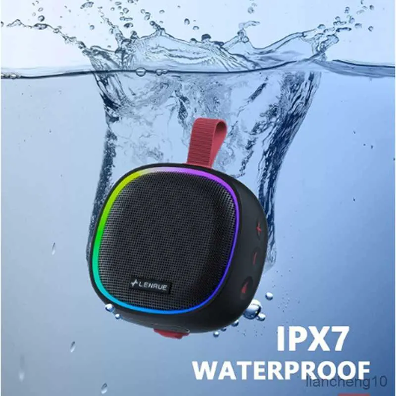 Haut-parleurs portables LEnRuE LanYue Haut-parleur Bluetooth portable extérieur divertissant diversions salle de bain IPX7 Étanche Lumières audio sans fil R230725