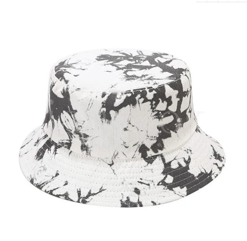 Groothandel ins Tie Dye Zomer Emmer Hoed voor Vrouwen Mannen Mode Omkeerbaar Bob Dames Panama Skateboard Zon caps Visser Hoed DB408