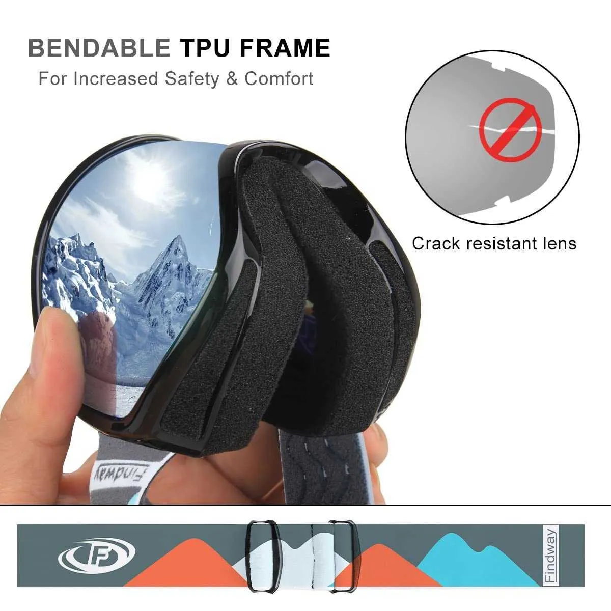 Casques De Ski Findway Casque De Ski Compatible Avec Les Lunettes