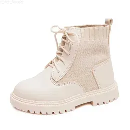 Boots Boots Children's 2021 Winter Girls Cotton Warm Short Little Boys British Fashion Leather Sneakers For Kids Shoe Z230725