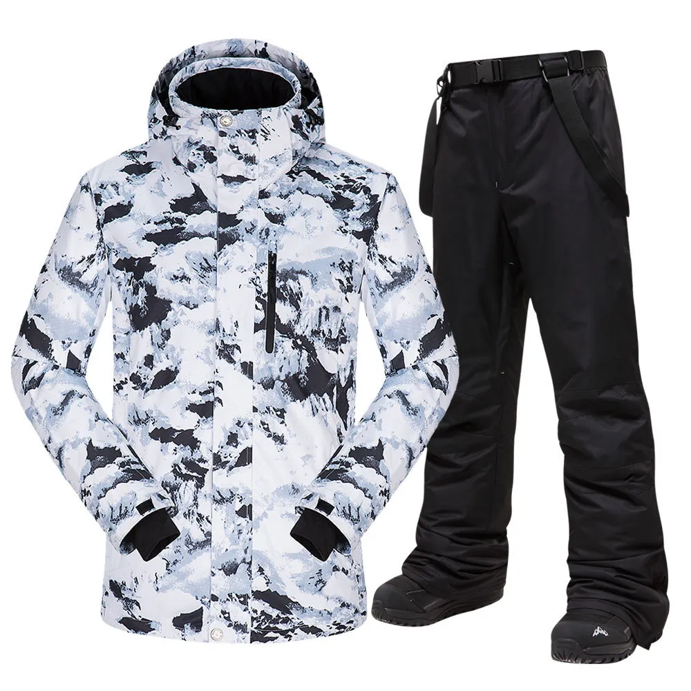 Giubbotti da sci 2023 Tuta da sci da uomo invernale 30 caldo antivento 10k impermeabile e snowboard Set da uomo pantaloni da snowboard 230725