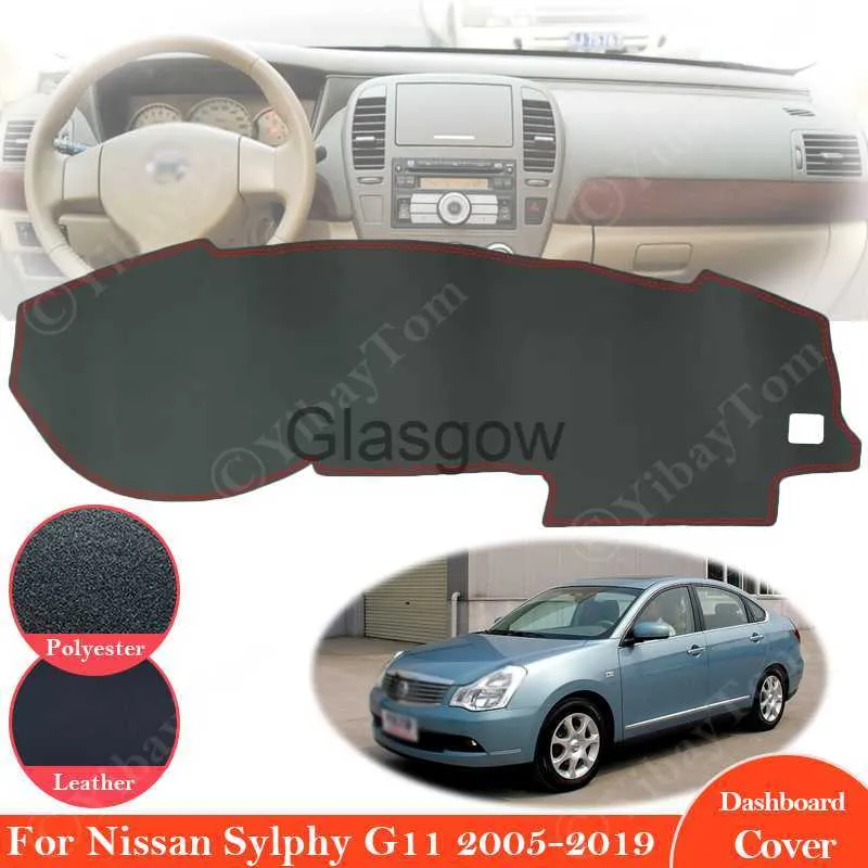 Auto Parasole Per Nissan Sylphy G11 2005 ~ 2019 Bluebird Tappetino In Pelle Antiscivolo Copertura Cruscotto Pad Parasole Dashmat Accessori 2011 2012 2013 x0725