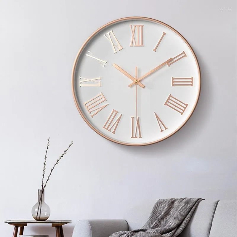 Wandklokken Glas Quartz Klok Slaapkamer Kinderen Kantoor Moderne Keuken Woonkamer Ronde Reloj Pared Home Decor Luxe YY50WC