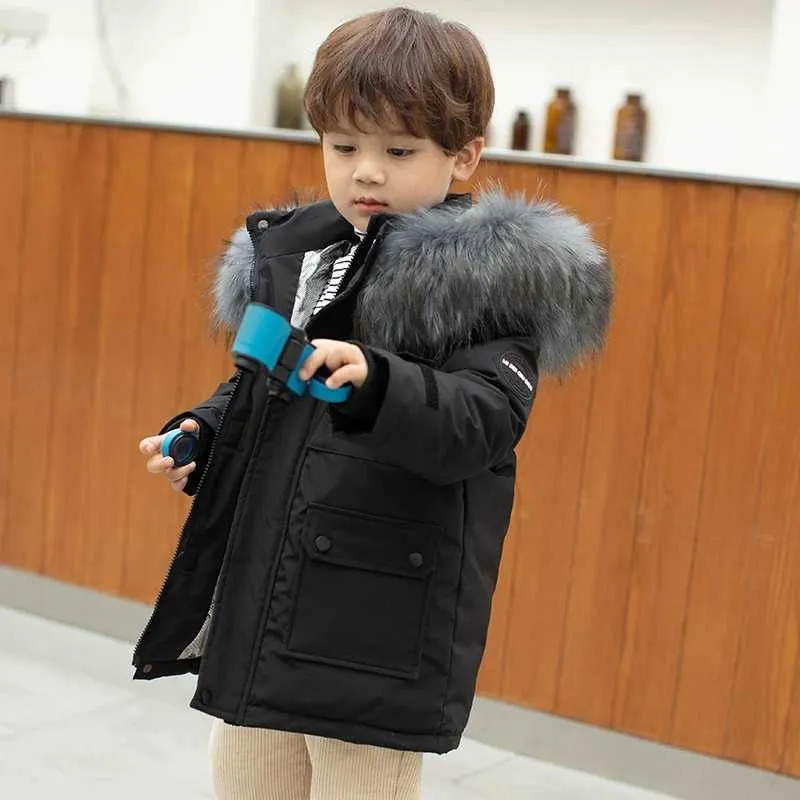 Kids Winter Down Jacket Warm Hooded Coat Thick Parka Snowsuit For Boys Girls 2024 90 White Duck Down Animal Print From Cow04 31.51 DHgate.Com