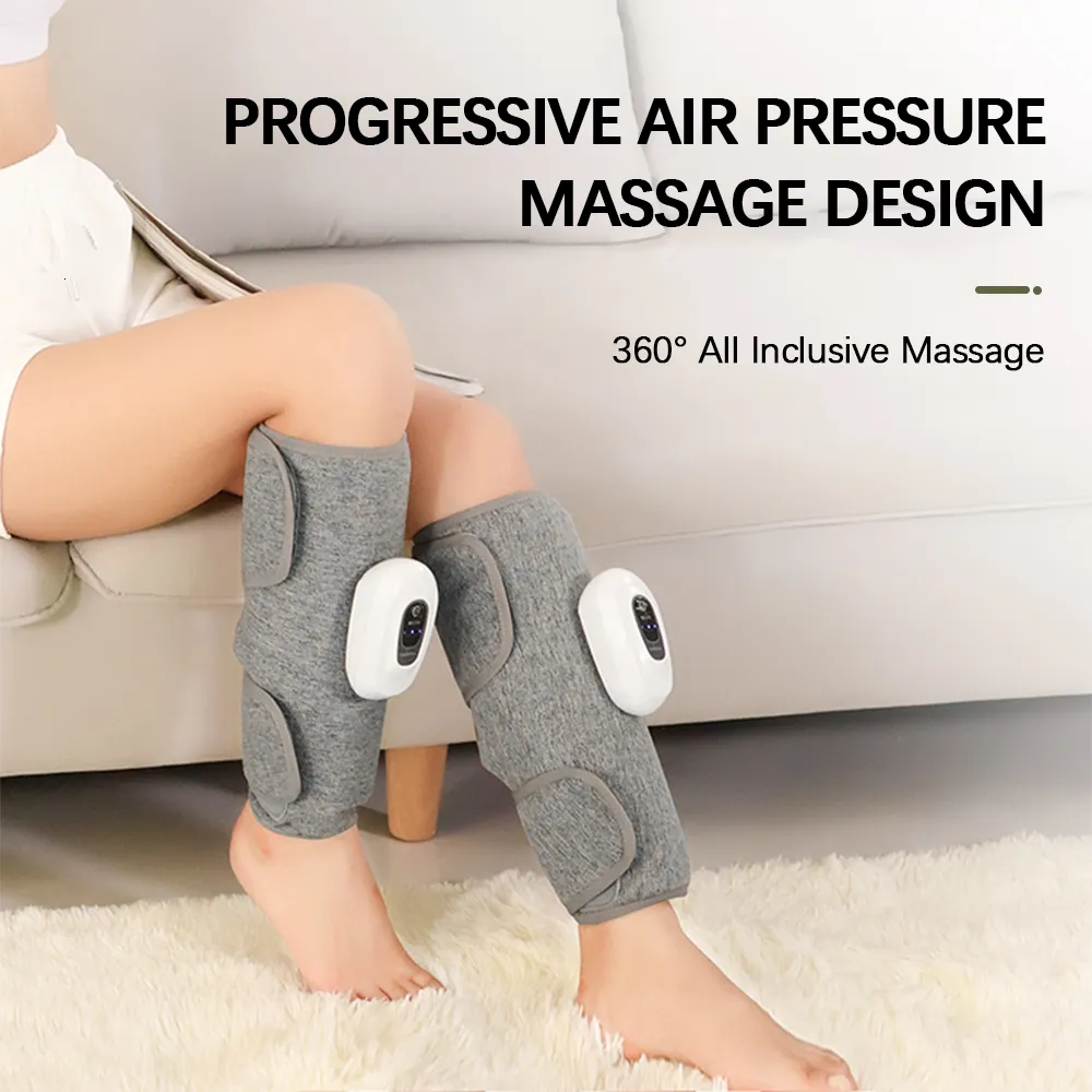 Massageadores de perna Terapia de pressão elétrica de 360 ° para massageador de perna e panturrilha, braço e pé Pressão de ar de 3 velocidades bolsa de ar vibração relaxamento muscular recuperação da dor 230724