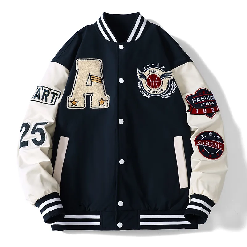 Giacca Primaverile Uomo, Bomber Uomo Primaverile, Estiva Giubbotto Casual Giubbino a Vento Bomber di Transizione Stile retrò Giacca Leggera Uomo Giacca Uomo Casual Comodo Varsity Giubbotto