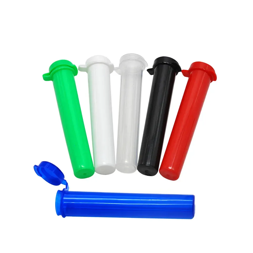 Fabriksuttag 98 mm Doob Blunt Joint Tube 600 Pack Packing Material Tom Squeeze Pop Top Bottle Pre-Rolled Tubes Storage Container