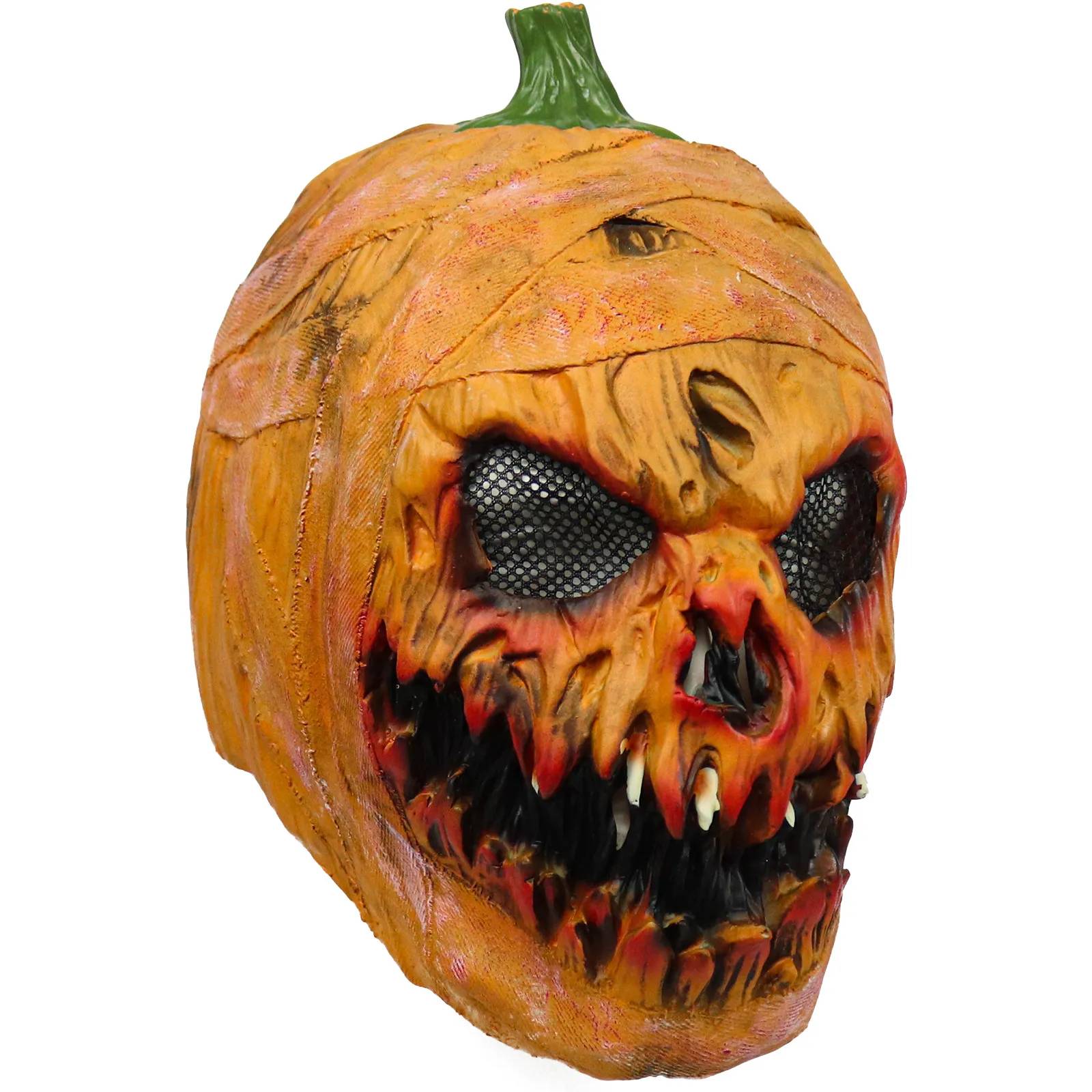 Maschere per la testa del viso della zucca di Halloween, copertura per il viso in mascherata spaventosa di Halloween, accessori per puntelli per feste in costume novità spedizione gratuita