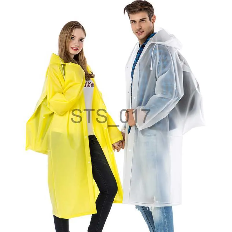 Poncho De Lluvia Desechable Para Adultos - Amarillo, Impermeable, Plástico PE, Talla única