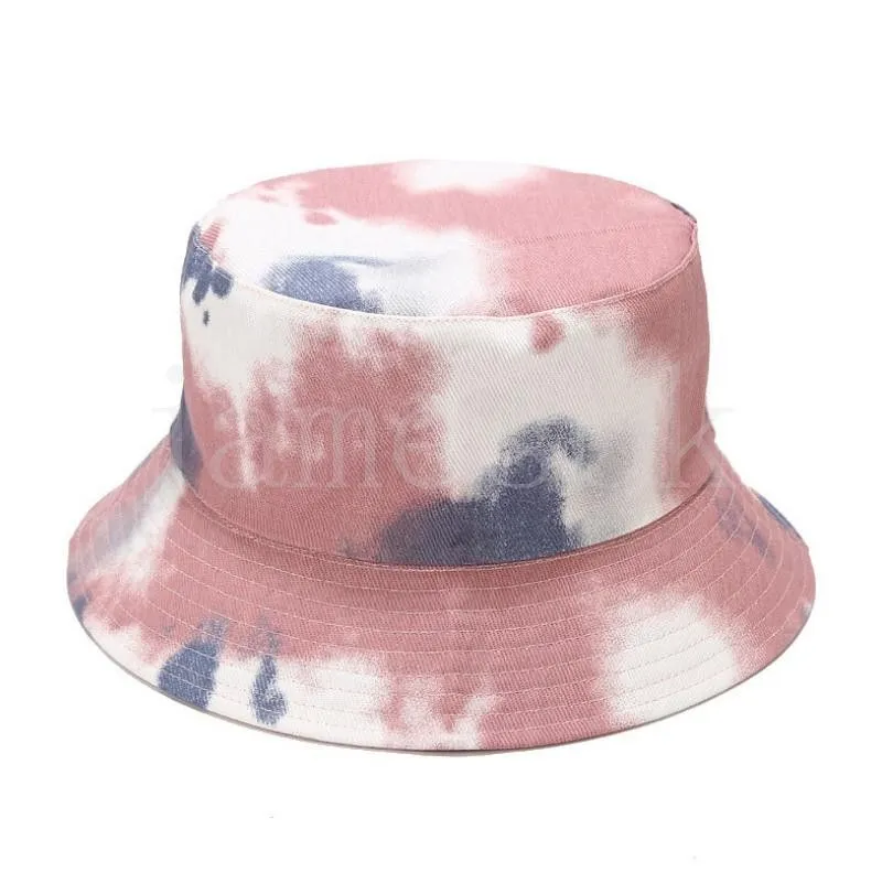 Groothandel ins Tie Dye Zomer Emmer Hoed voor Vrouwen Mannen Mode Omkeerbaar Bob Dames Panama Skateboard Zon caps Visser Hoed DB408