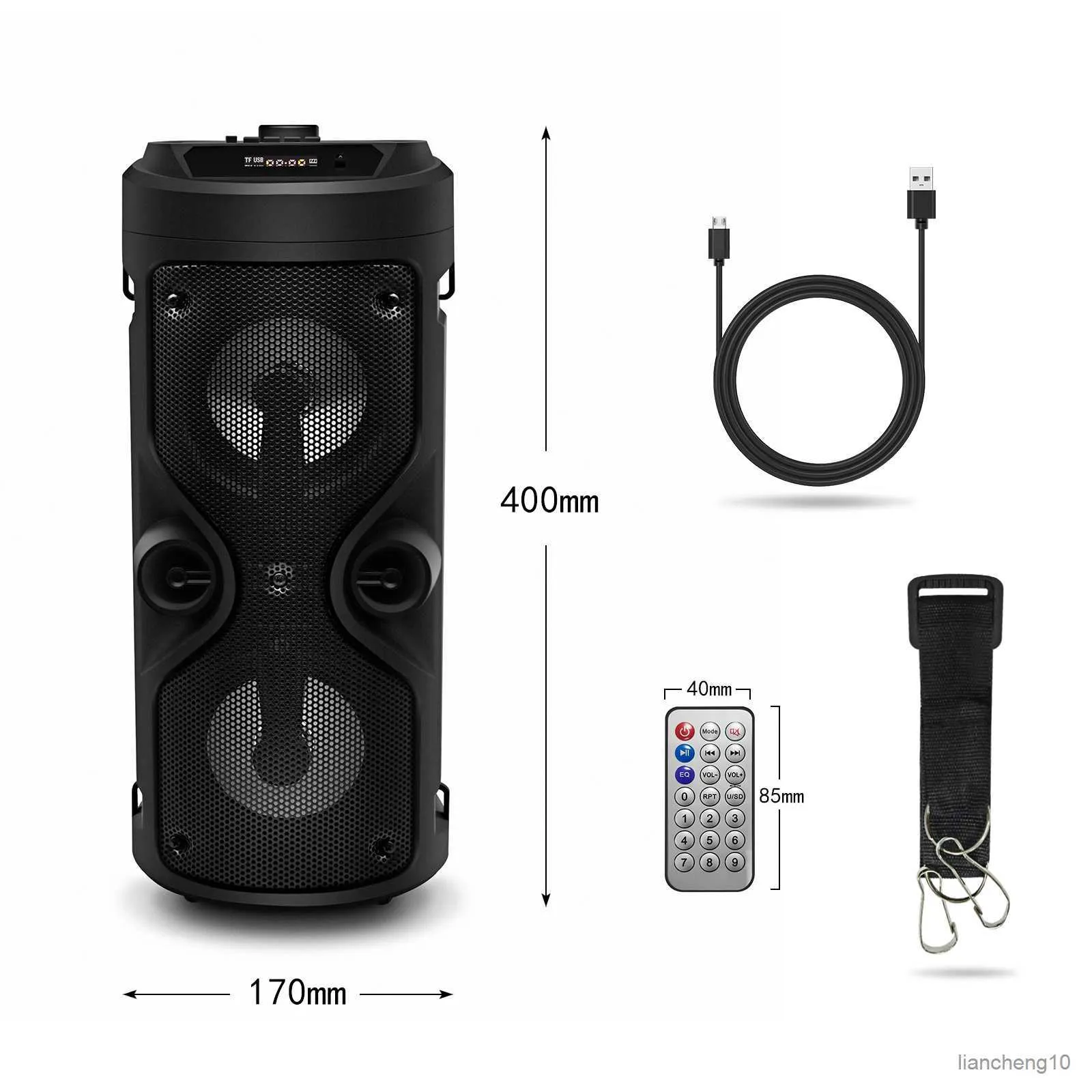 Tragbare Lautsprecher Bluetooth Dual-Lautsprecher Hochleistungs-tragbarer Lautsprecher hochwertiger LED-Subwoofer Bluetooth-Sound für den Außenbereich R230725