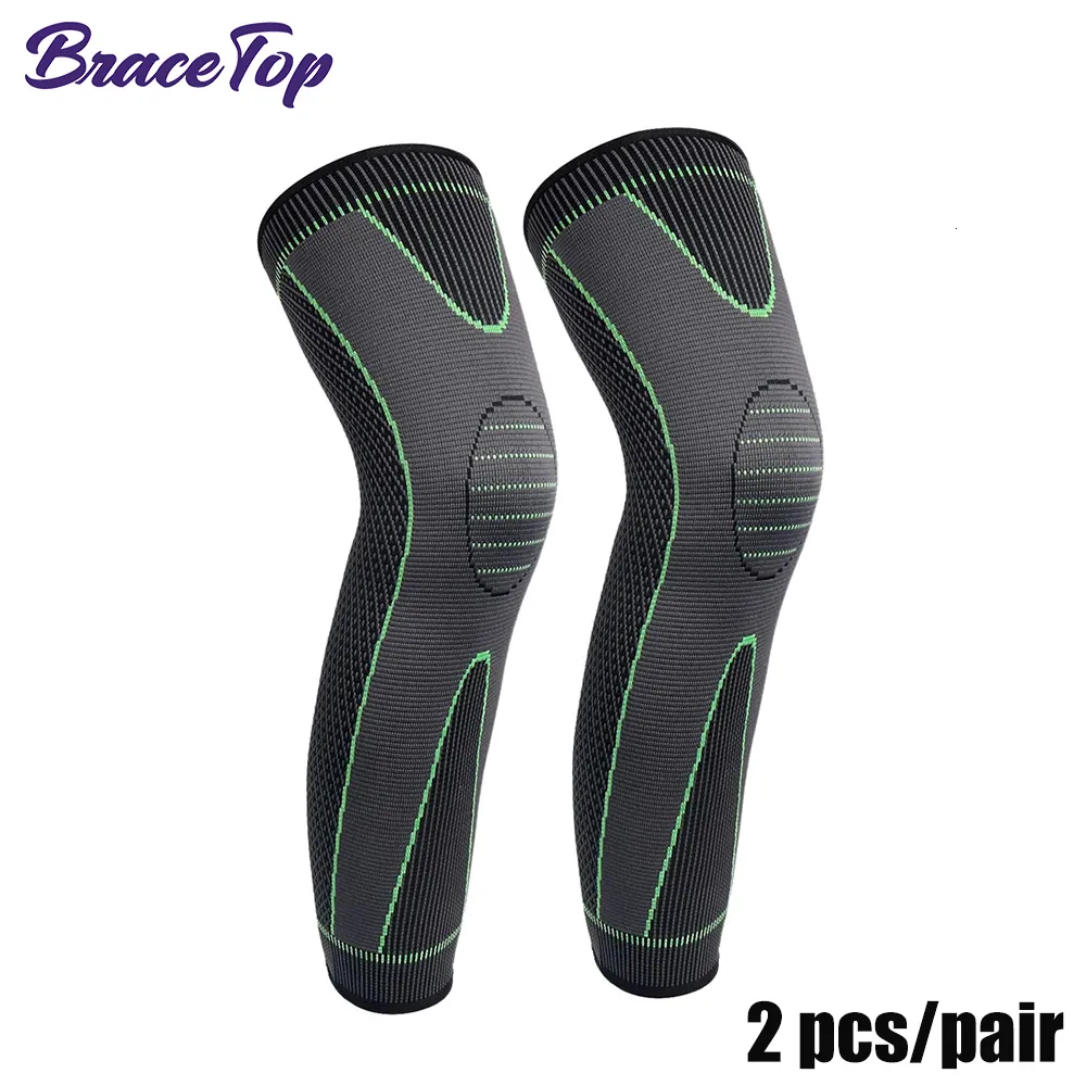 BraceTop 1 PC Full Leg Sleeves Long Compression Leg Sleeve Knee