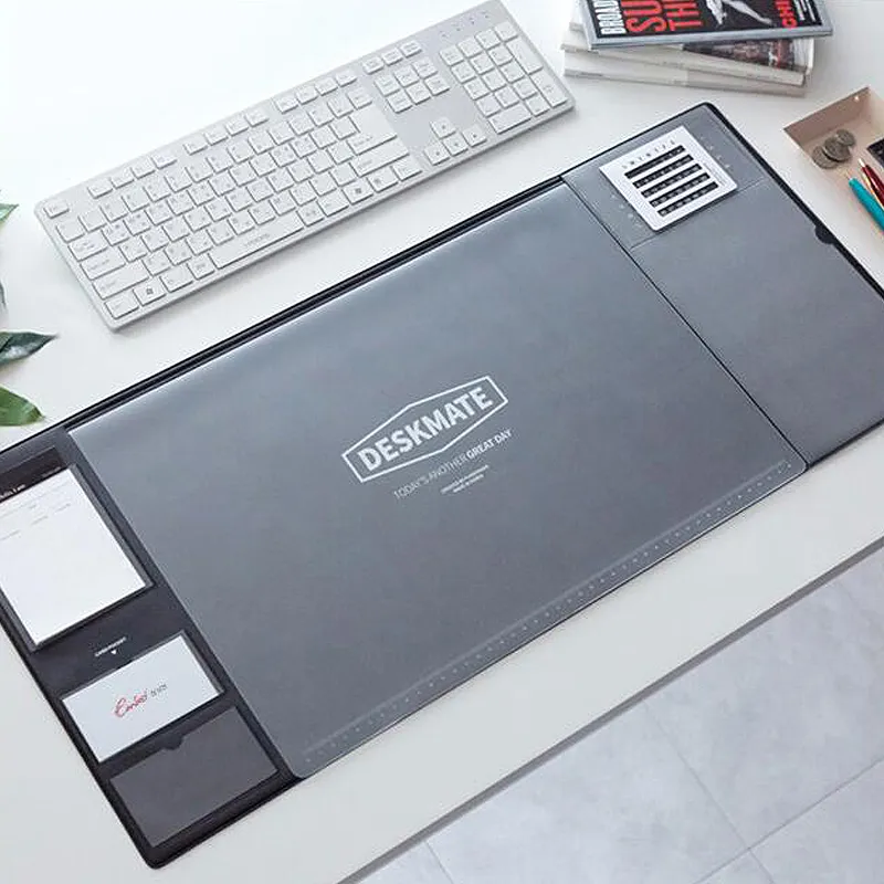 Novo mouse pad multifuncional grande para computador antiderrapante para mesa protetor à prova d'água com bolsos móveis para calendário