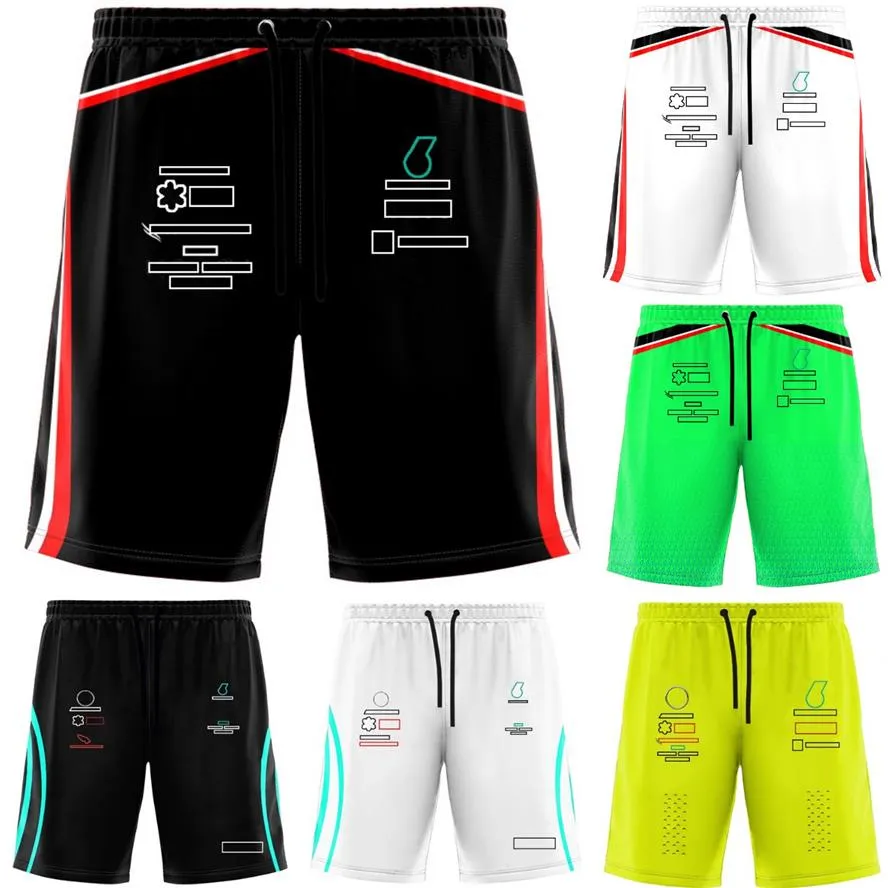 2023 F1 Shorts Summer Formule 1 Chorts de mode extérieure pour hommes Extrême Sports Casual Shorts Papant de survêtement respirant Men de la plage Tru230W