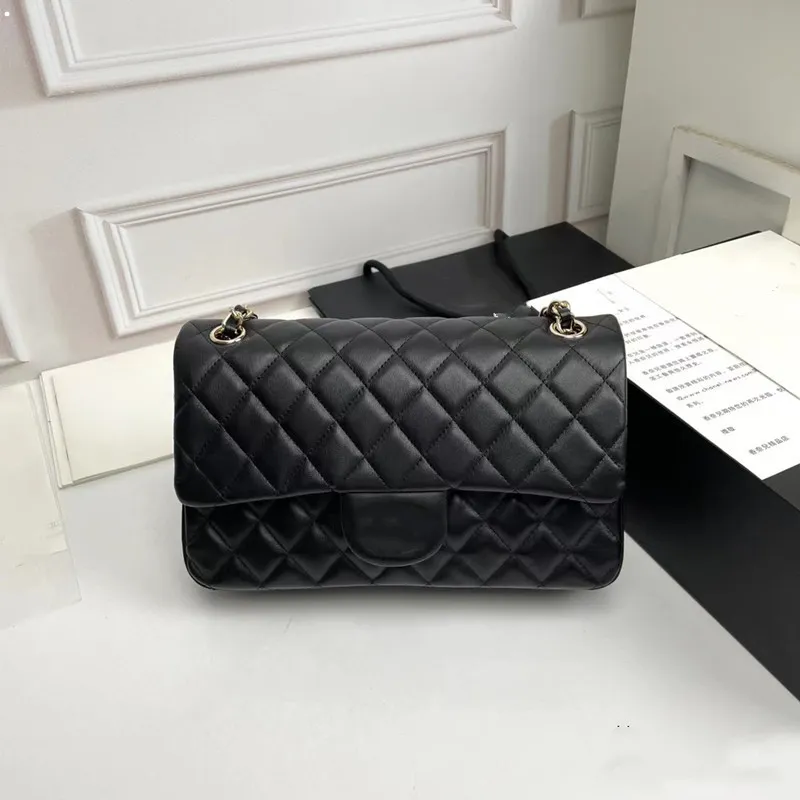 Designer Saddle Bag With Chain Flap Luxury Shoulder Crossbody Messenger