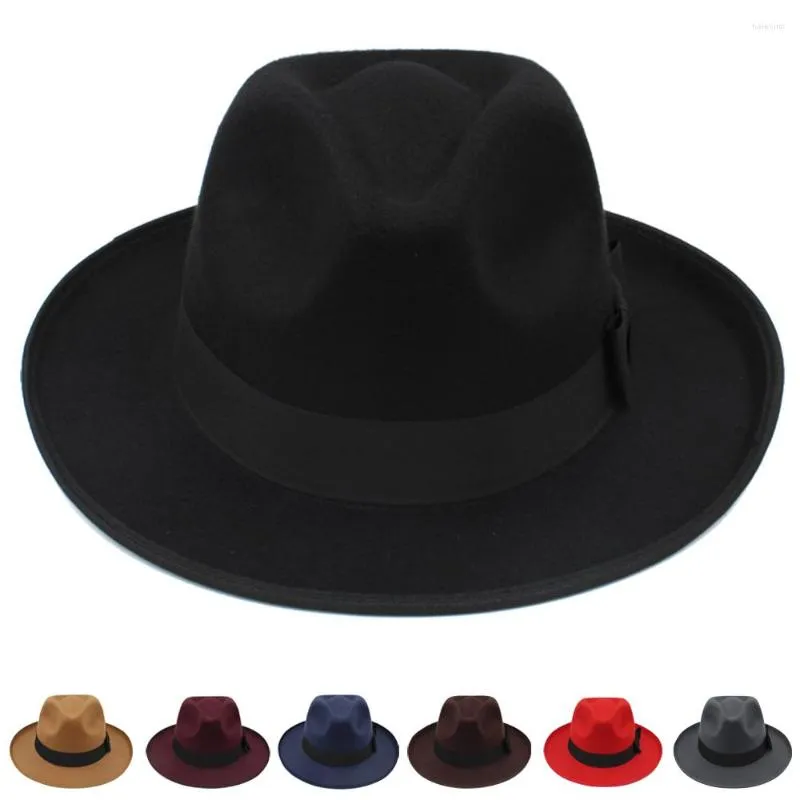 Bérets Hommes Femmes Panama Chapeaux Classique Rétro Sunhats Fedora Caps Trilby Jazz Outdoor Travel Party Street Style Taille US 7 1/4 UK L