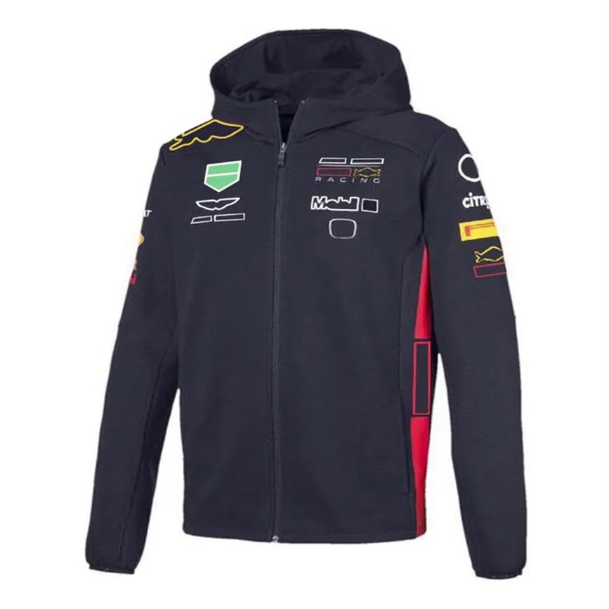 2021F1 Felpa con cerniera con cappuccio da corsa di Formula 1 di grandi dimensioni può essere personalizzata per personalizzare lo stesso abbigliamento di Formula 1286K