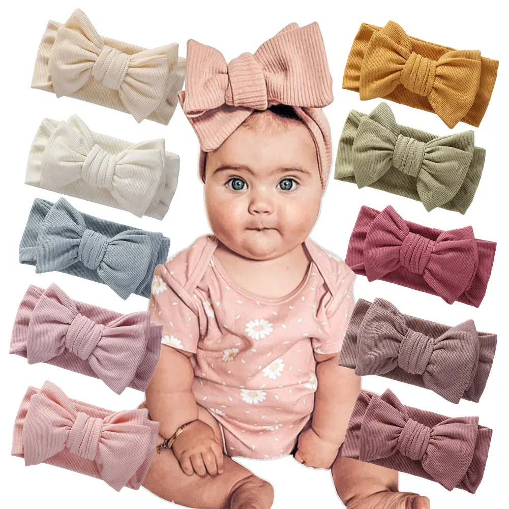 Baby Headband RibbedHeadbands For Children Elastic Hair Bands Girl Accessories Infant Head wraps Soft Turban Newborn