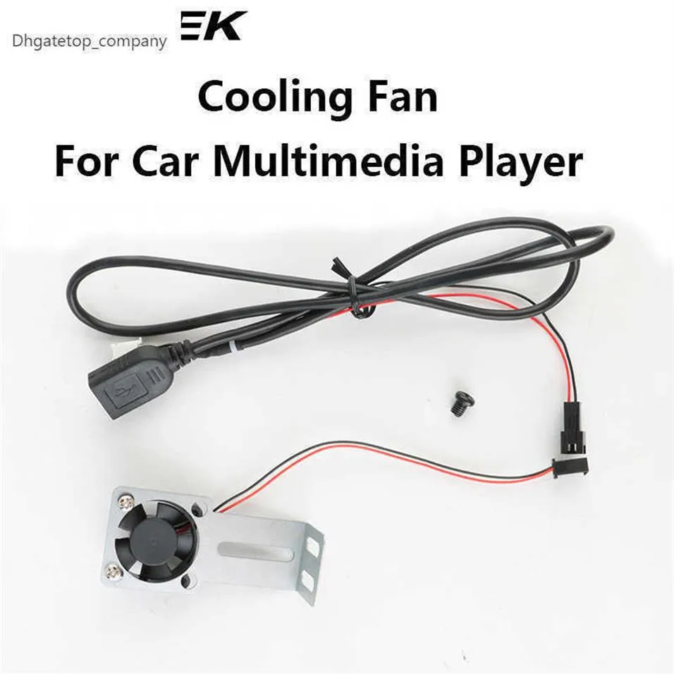 Vtopek Car Radio Cooling Fan för Android Multimedia Player Head Unit Radiator med järnfäste2820