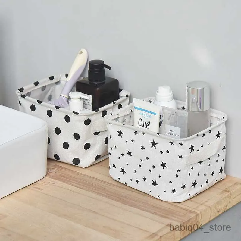 Storage Baskets Clutter Desktop Storage Box Foldable Dormitory Bedroom Storage Desk Underwear Toy Cosmetic Book Organizer Jewelry Storage Basket R230726