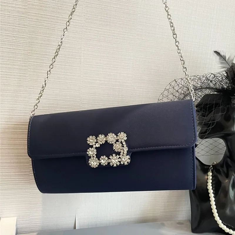 Bolsa de noite para mulheres, bolsa de cetim, embreagem de embreagem destacável bolsa de corrente de casamento elegante e elegante ombro feminino colorido de cor da festa 230725