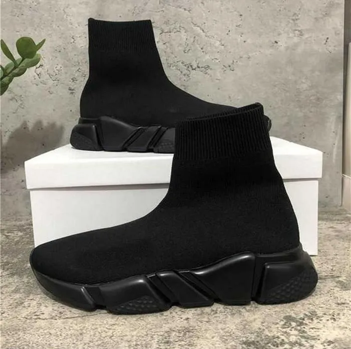 2023 TOP Jakość prędkości TreaR Socks Buty dla mężczyzn Women Triple Black Red Casual Shoes Designer Designer Bugery kostki