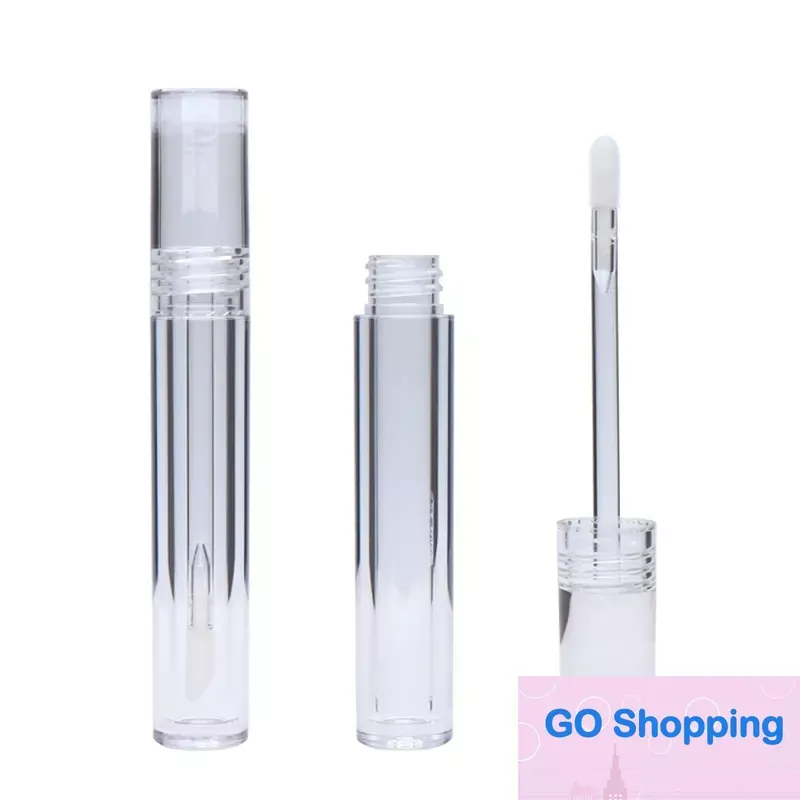 Tubes de brillant à lèvres de qualité supérieure Tubes de brillant à lèvres vides 5ML Tubes de brillant à lèvres transparents ronds avec baguette