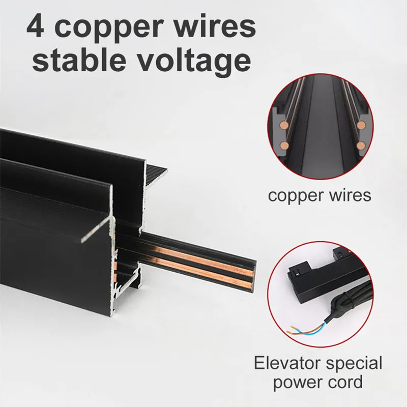 Moderne Einbau-Magnetschienenleuchten, LED-Strahler, Wohnzimmer ohne Hauptlicht, Beleuchtungsschiene, Magnetsystem D1,5