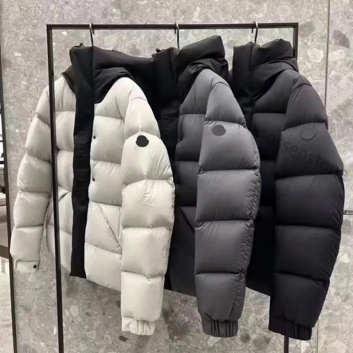 23 Tasarımcı Mens Puffer Ceket Üst Moda Erkekler Kadın Çiftler Parka Kışları Ceket sıcak ceket kalınlaşmış üst açık kabartı sıcak ceket erkek Monclairs Ceket S-2XL