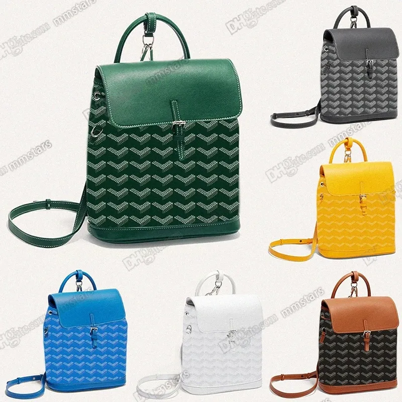 Alpin Mini Backpack Canvas Skórzany projektant skórzany pościel i bawełniane wewnętrzne plecaki z boku sznurka i wałka klamra System mocowania Crossbody School n6ls##