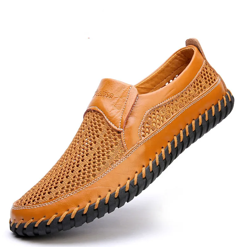 Klänningskor Mens Casual Men Summer Style Mesh Flats för Loafer Creepers Highend Mycket bekväm storlek 3850 230726