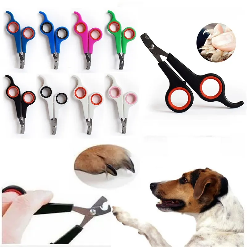 Forniture per toelettatura per cani Testa in acciaio inossidabile Tagliaunghie per cani per gatti Forbici per unghie per animali domestici Tagliaunghie per animali domestici T9I002391