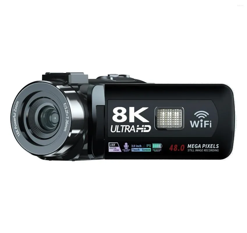 Caméscopes Caméra vidéo 48MP 8K Caméscope Vlogging pour Youtube Live Stream WIFI Webcam Vision nocturne 16X Zoom Pographie Enregistreur numérique