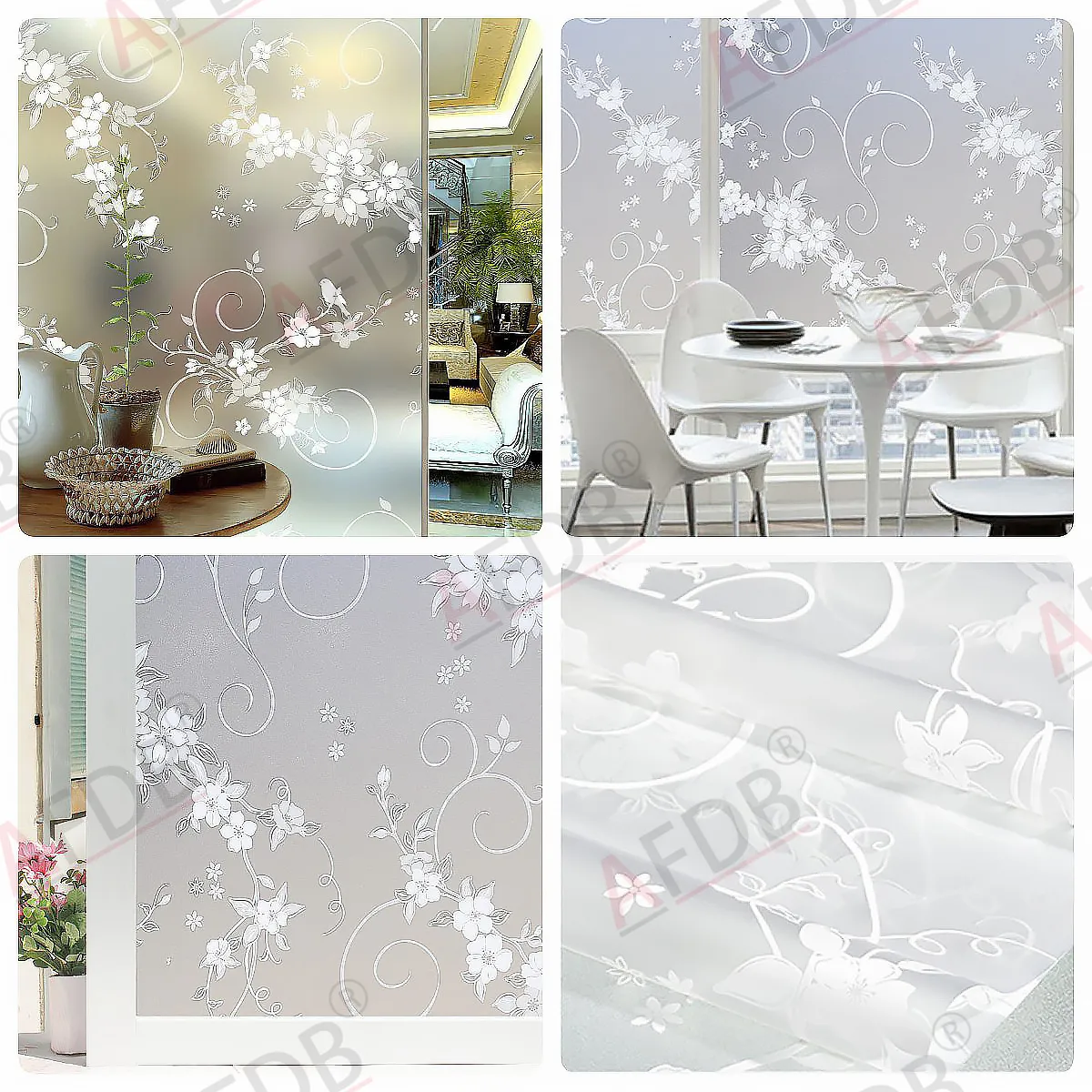 Window Stickers 235Meter Frosted Window Film Privacy Stained Glass Self ...