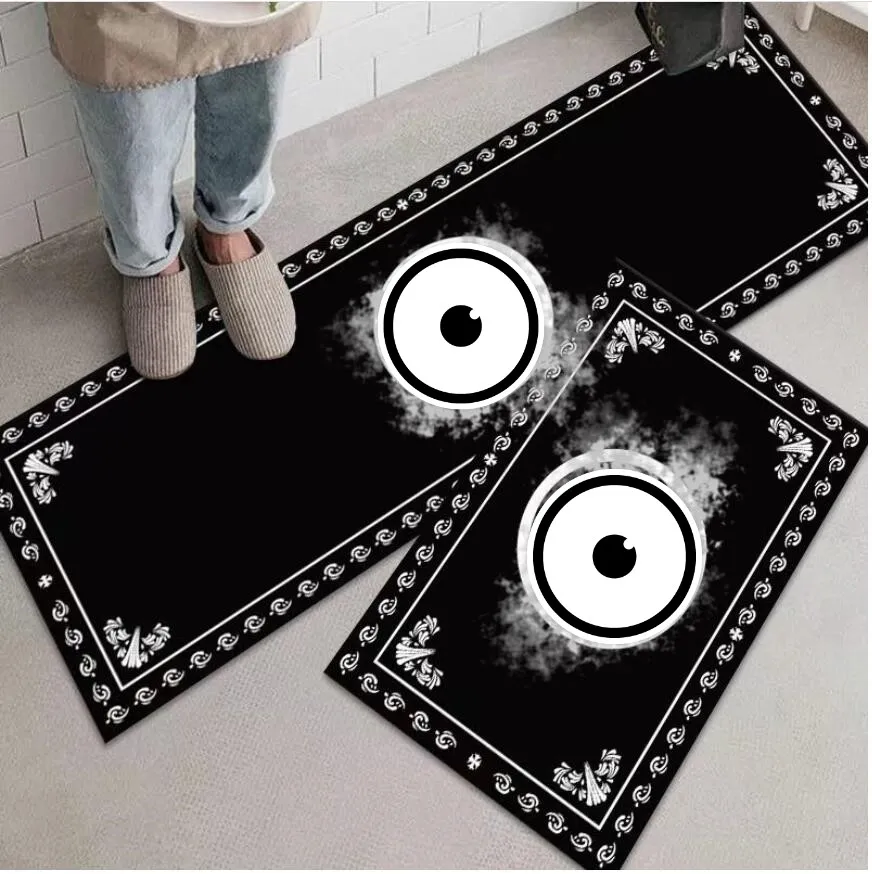 Fashion Kitchen Strip Geometric Floor Mat Mattan Badrum Absorberande MAT Hem Dörr Absorberande sovrum Badrumsmatta Set 20230727