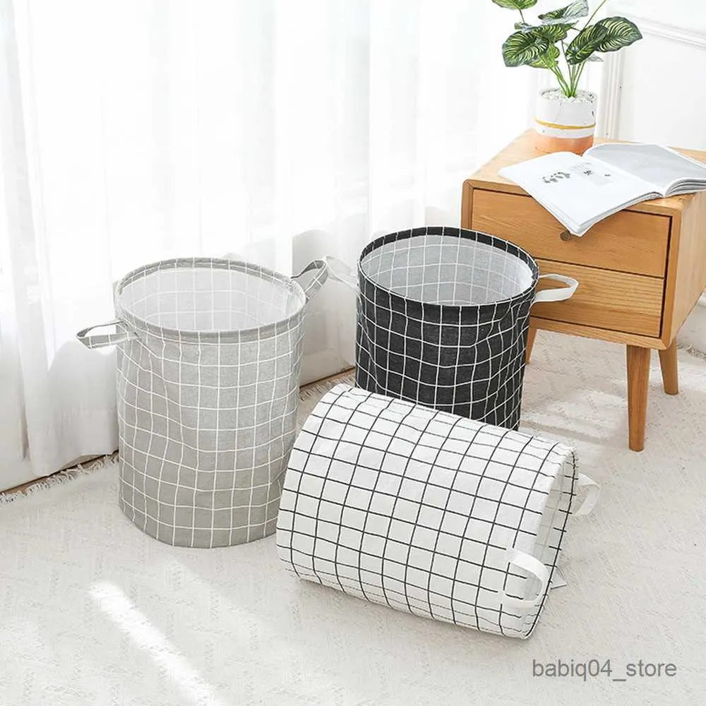 Storage Baskets Foldable Laundry Basket Cotton And Fabric Waterproof Dirty Clothes Toy Clothes Storage Basket Socks Storage Basket. R230726