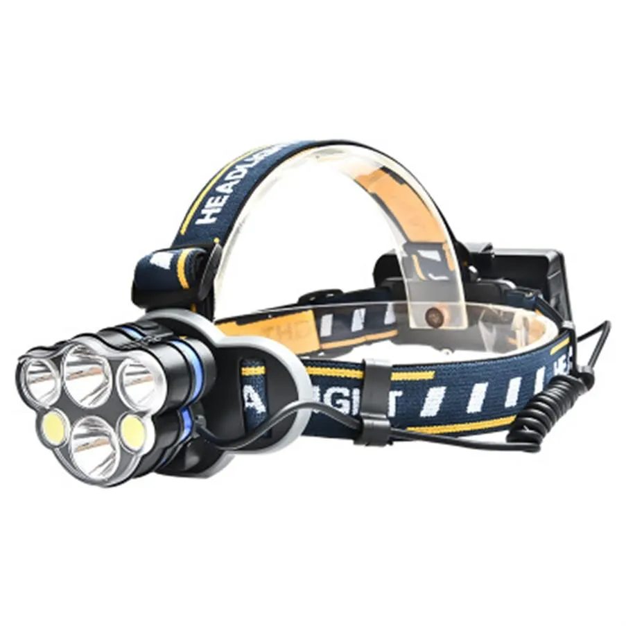 6 LED T6 COB Reflektor USB ładowalny 18650 Bateria Reflektor Pochodnia z ładowarką Wodoodporną Super Bright for Fishin343y