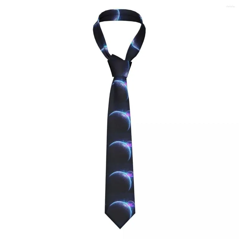 Gravatas Borboletas Space Collision Gravatas Homens Mulheres Poliéster 8 Cm Galaxy Universe Neck Tie For Skinny Narrow Shirt Acessórios Gravatas Business