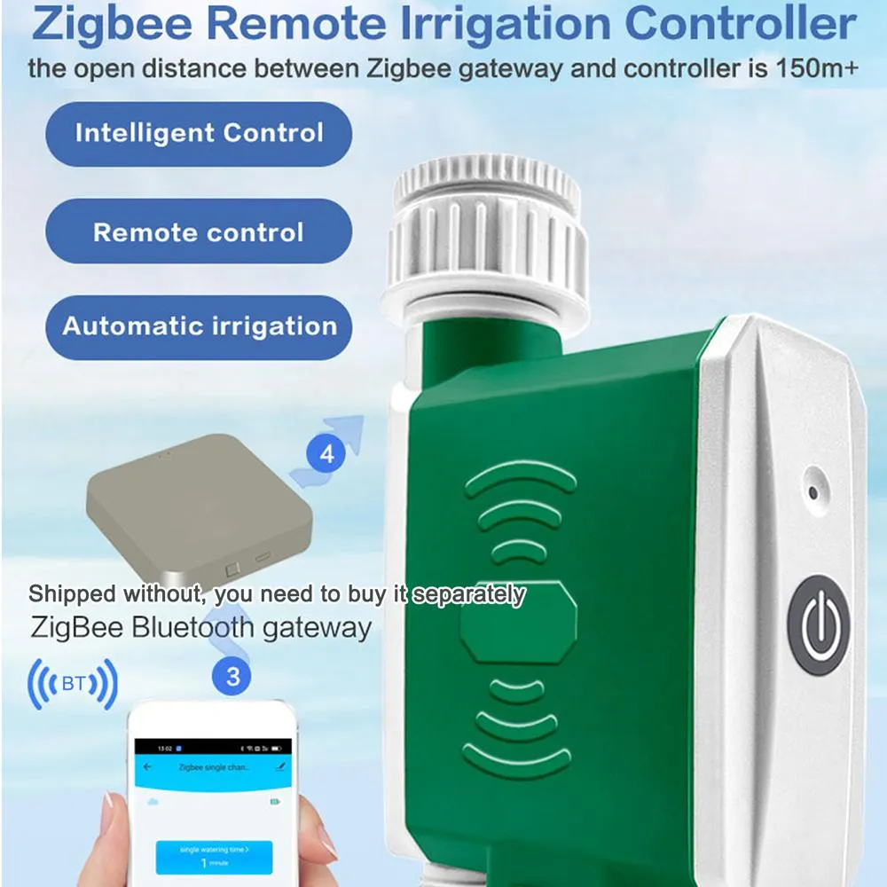 Satser Tuya Zigbee Smart Watering Timer DRIP Irrigging Controller App Remote Control Automatisk vattenanordning Hem Trädgårdsverktyg