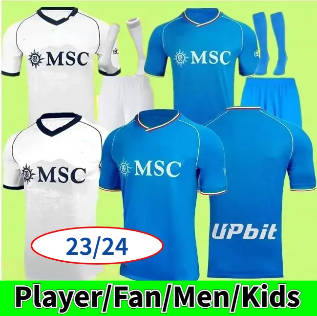 23 24 camisetas de fútbol de Napoli KVARATSKHELIA Halloween nápoles 2023 2024 Hombres niños kit LOZANO ZIELINSKI H.LOZANO OSIMHEN POLITANO camisetas de fútbol