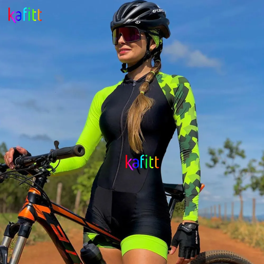 Bisiklet forması s seti s moda uzun kollu giyim derileri küçük maymun sürme macakquinho Ciclismo feminino tulum kitleri 230725